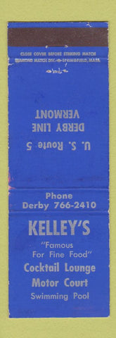 Matchbook Cover - Kelley's Motor Court Derby Line VT