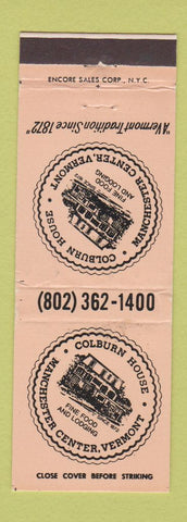 Matchbook Cover - Colburn House Manchester Center VT
