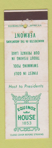 Matchbook Cover - Equinox House Manchester in the Mountains VT WEAR