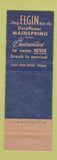 Matchbook Cover - Elgin Watches Frederick's Jewelry Erie PA