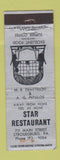 Matchbook Cover - Star Restaurant Stroudsburg PA WEAR