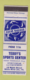 Matchbook Cover - Teddy's Sports Center White River Junction VT low phone # WEAR