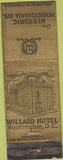 Matchbook Cover - Willard Hotel Washington DC WEAR