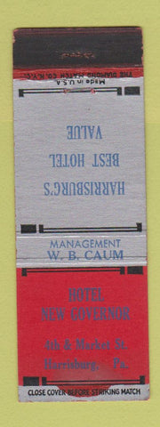Matchbook Cover - Hotel New Governor Harrisburg PA WEAR