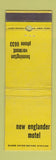 Matchbook Cover - New Englander Hotel Bennington VT