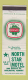 Matchbook Cover - North Star Motel Burlington VT