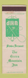 Matchbook Cover - Green Mountain Inn The Whip Stowe VT
