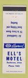 Matchbook Cover - Ell's Motel Duchesne UT