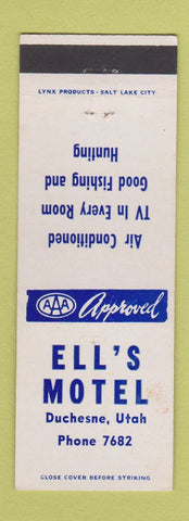 Matchbook Cover - Ell's Motel Duchesne UT
