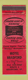 Matchbook Cover - Motel Bradford VT WEAR