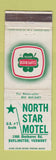Matchbook Cover - North Star Motel Burlington VT WORN