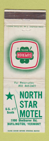 Matchbook Cover - North Star Motel Burlington VT WORN