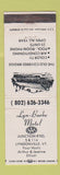 Matchbook Cover - Lyn Burke Motel Lyndonville VT