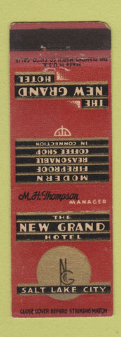 Matchbook Cover - New Grand Hotel Salt Lake City UT