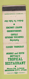 Matchbook Cover - Nuttall's Tropical Restaurant Brigham City UT