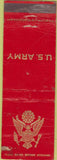 Matchbook Cover - US Army Red CREASES WORN