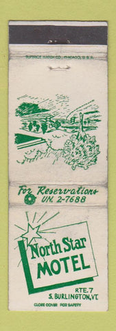 Matchbook Cover - North Star Motel South Burlington VT WORN
