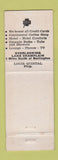 Matchbook Cover - North Star Motel South Burlington VT WORN
