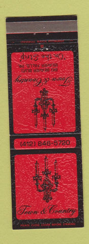 Matchbook Cover - Town and Country Restaurant Beaver Falls PA