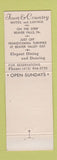 Matchbook Cover - Town and Country Restaurant Beaver Falls PA