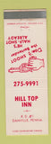 Matchbook Cover - Hill Top Inn Danville PA