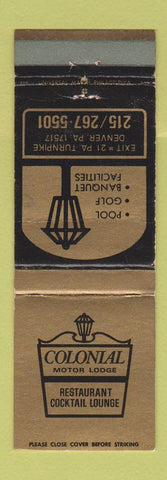Matchbook Cover - Colonial Motor Lodge Restaurant Denver PA