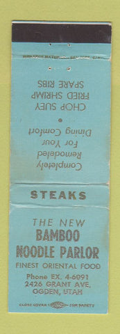 Matchbook Cover - Bamboo Noodle Parlor Ogden UT WORN