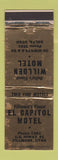Matchbook Cover - Willden Motel Delta UT El Capitol Fillmore UT WORN