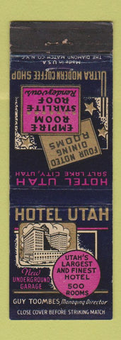 Matchbook Cover - Hotel Utah Salt Lake City UT WEAR