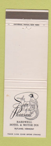 Matchbook Cover - Sign of the Pheasant Bardwell Hotel Rutland VT