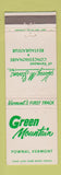 Matchbook Cover - Green Mountain Pownal VT
