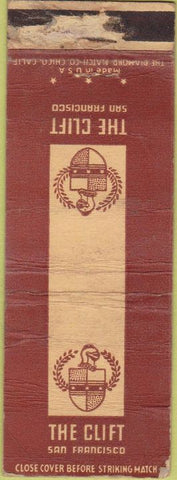 Matchbook Cover - The Clift San Francisco CA POOR