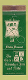 Matchbook Cover - Green Mountain Inn The Whip Stowe VT WORN