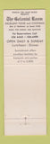 Matchbook Cover - Sunnybrook's Colonial Room Pottstown PA