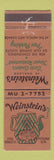 Matchbook Cover - Weinstein's Pittsburgh PA restaurant WEAR