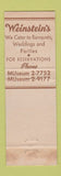 Matchbook Cover - Weinstein's Pittsburgh PA restaurant WEAR