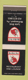 Matchbook Cover - Red Bull Inn McKeesport PA