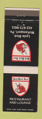 Matchbook Cover - Red Bull Inn McKeesport PA