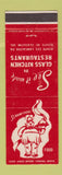 Matchbook Cover - Glass Kitchen Restaurants Lancaster PA Glasgow DE