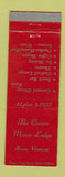 Matchbook Cover - Centre Motor Lodge Stowe VT WEAR