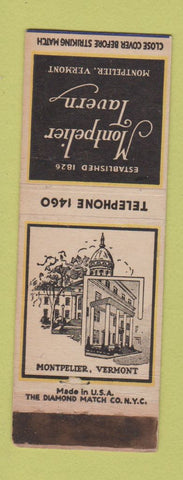Matchbook Cover - Montpelier Tavern VT WORN