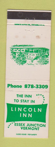 Matchbook Cover - Lincoln Inn Essex Junction VT WEAR