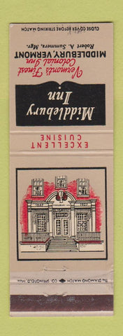 Matchbook Cover - Middlebury Inn Middlebury VT