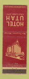 Matchbook Cover - Hotel Utah Salt Lake City UT WORN