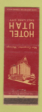 Matchbook Cover - Hotel Utah Salt Lake City UT WORN