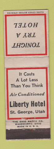 Matchbook Cover - Liberty Hotel St George UT WEAR