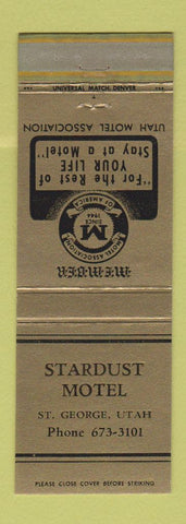 Matchbook Cover - Stardust Motel St George UT WEAR