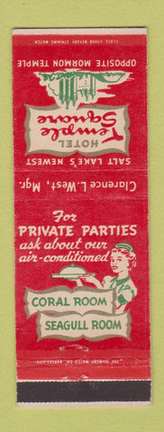Matchbook Cover - Hotel Temple Square Salt Lake City UT girlie