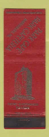 Matchbook Cover - Park Cafe Harrisburg PA WEAR