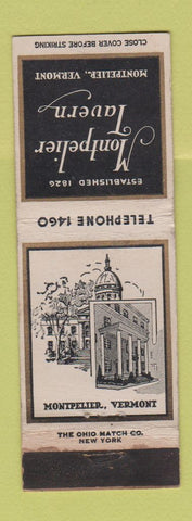 Matchbook Cover - Montpelier Tavern VT WORN